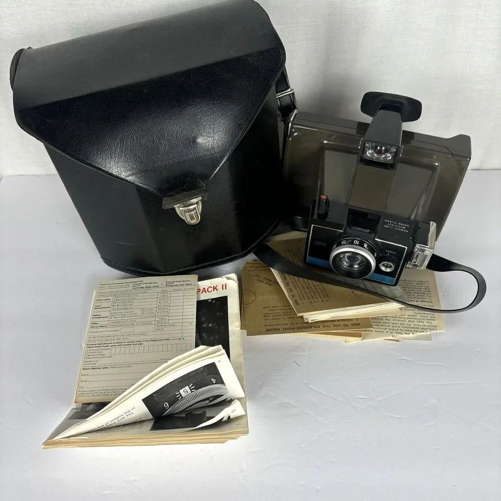 Poloroid Land Camera Colorpack II with Case and Paperwork